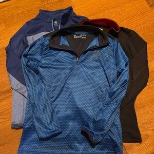 Mixed- thin youth medium 1/4 zip under Armour long sleeve top